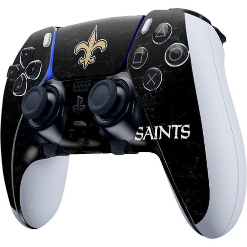 NFL New Orleans Saints Distressed PS5 DualSense Edge Pro Controller Skin
