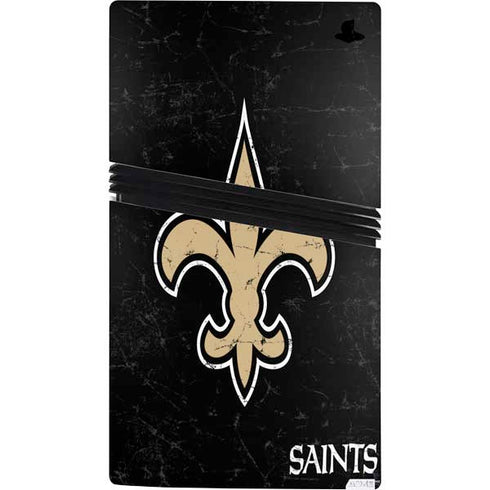 NFL New Orleans Saints Distressed PS5 Pro Bundle Skin