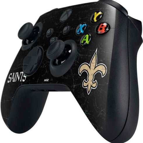 NFL New Orleans Saints Distressed Xbox Series X Controller Skin