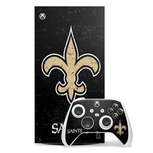 NFL New Orleans Saints Distressed Xbox Series X Skins