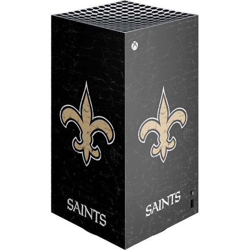 NFL New Orleans Saints Distressed XBox Series X Digital Edition Console Skin