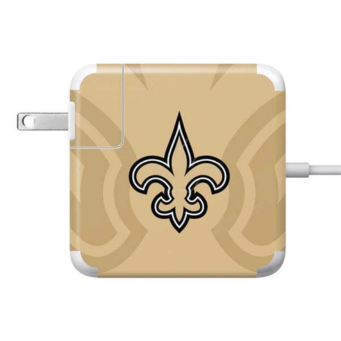 NFL New Orleans Saints Double Vision 85W Power Adapter (15 and 17 inch MacBook Pro Charger) Skin