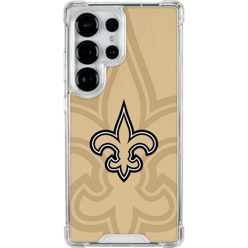 NFL New Orleans Saints Double Vision Galaxy S25 Ultra Clear Case