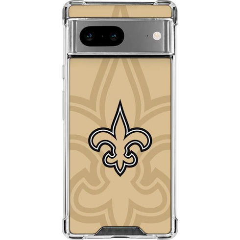 NFL New Orleans Saints Double Vision Google Pixel 8a Clear Case