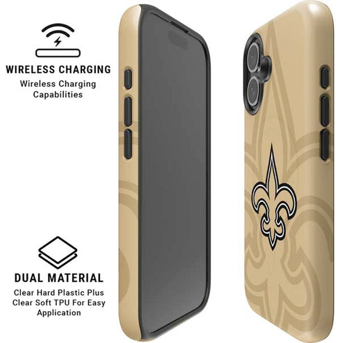 NFL New Orleans Saints Double Vision iPhone 16 Magsafe Impact Case