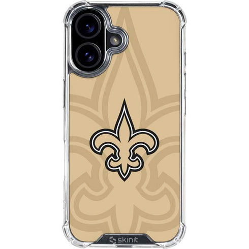 NFL New Orleans Saints Double Vision iPhone 16 Plus Clear Case