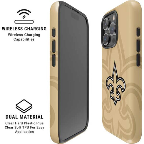 NFL New Orleans Saints Double Vision iPhone 16 Pro Magsafe Impact Case