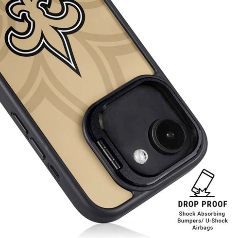 NFL New Orleans Saints Double Vision iPhone 16e Kickstand Case