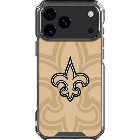 NFL New Orleans Saints Double Vision iPhone 18 Pro Max Clear Case