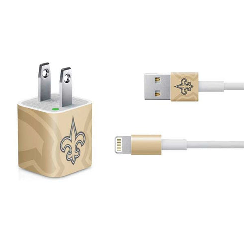 NFL New Orleans Saints Double Vision iPhone Charger (5W USB) Skin