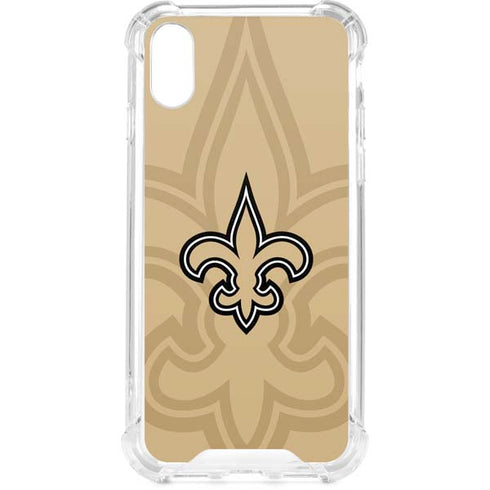 NFL New Orleans Saints Double Vision iPhone XS Clear Case