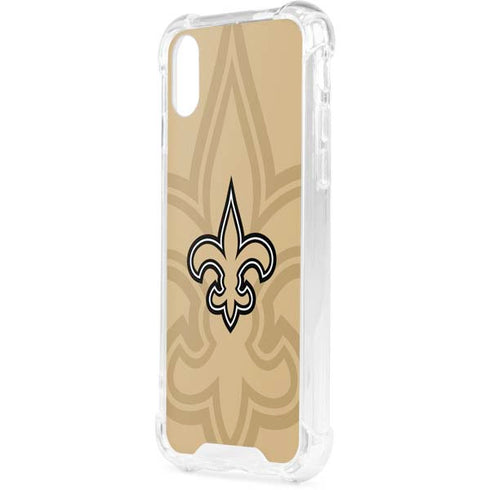 NFL New Orleans Saints Double Vision iPhone XS Clear Case