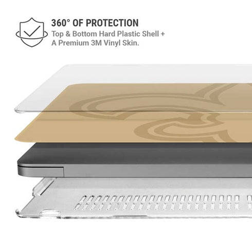 NFL New Orleans Saints Double Vision MacBook Pro 14in (2021-24) Case plus Skin