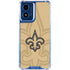 NFL New Orleans Saints Double Vision Moto G Play 4G (2024) Clear Case