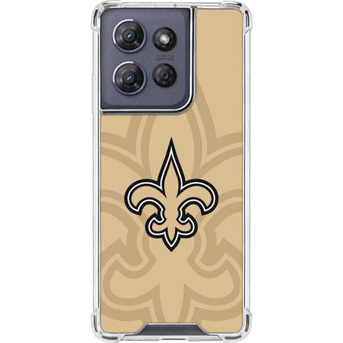 NFL New Orleans Saints Double Vision Moto G Power 5G (2025) Clear Case