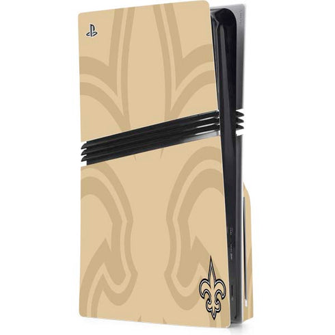 NFL New Orleans Saints Double Vision PS5 Pro Disk Console Skin