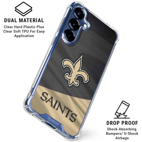 NFL New Orleans Saints Galaxy S25 FE Clear Case