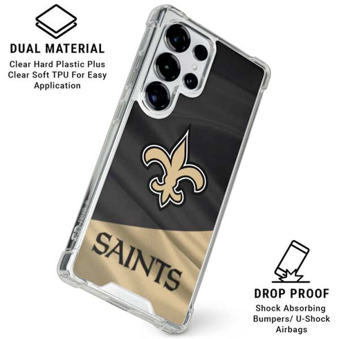 NFL New Orleans Saints Galaxy S25 Ultra Clear Case