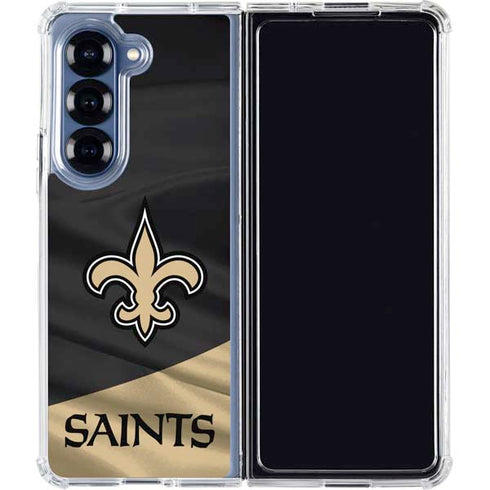 NFL New Orleans Saints Galaxy Z Fold7 Clear Case