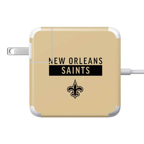 NFL New Orleans Saints Gold Performance Series 85W Power Adapter (15 and 17 inch MacBook Pro Charger) Skin