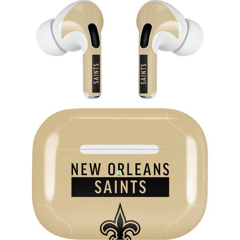 NFL New Orleans Saints Gold Performance Series AirPods Skins