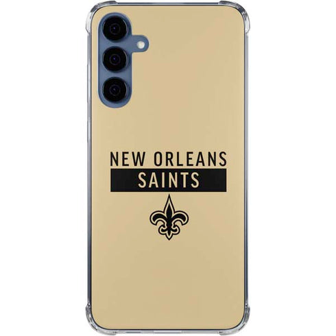 NFL New Orleans Saints Gold Performance Series Galaxy A55 5G Clear Case
