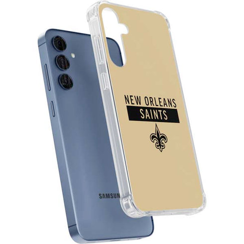 NFL New Orleans Saints Gold Performance Series Galaxy A55 5G Clear Case