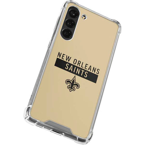 NFL New Orleans Saints Gold Performance Series Galaxy S24 FE Clear Case