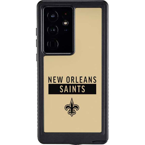 NFL New Orleans Saints Gold Performance Series Galaxy S24 Ultra Waterproof Case