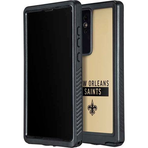 NFL New Orleans Saints Gold Performance Series Galaxy S24 Ultra Waterproof Case
