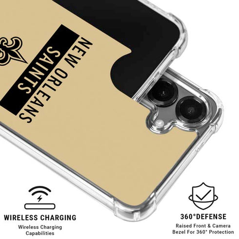NFL New Orleans Saints Gold Performance Series Galaxy S26 Plus Clear Case