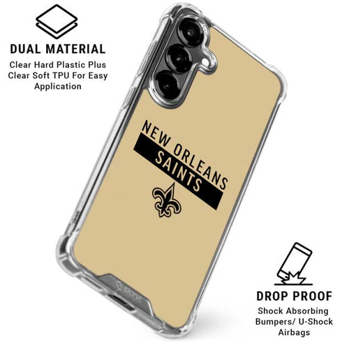 NFL New Orleans Saints Gold Performance Series Galaxy S26 Plus Clear Case