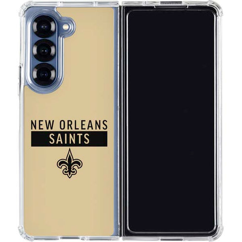 NFL New Orleans Saints Gold Performance Series Galaxy Z Fold6 Clear Case