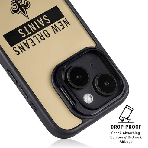 NFL New Orleans Saints Gold Performance Series iPhone 15 Kickstand Case