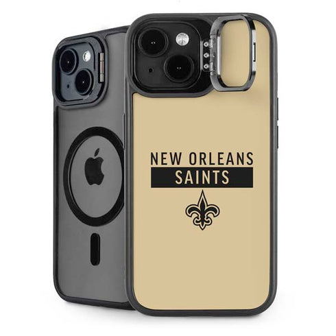 NFL New Orleans Saints Gold Performance Series iPhone 15 Plus Kickstand Case