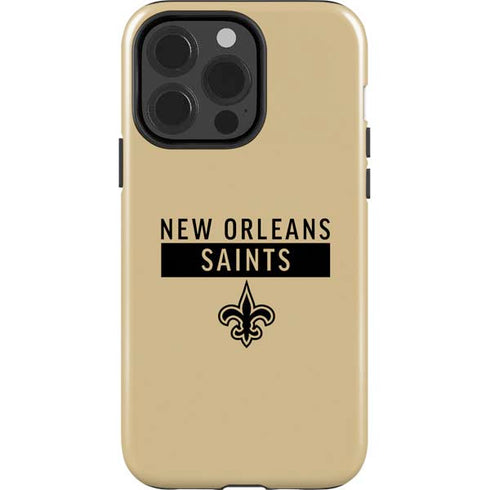 NFL New Orleans Saints Gold Performance Series iPhone 15 Pro Impact Case