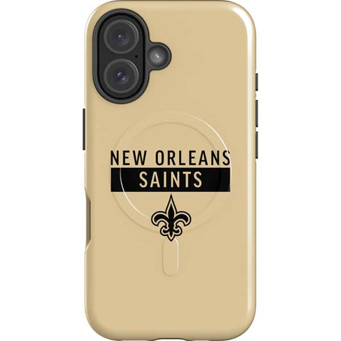 NFL New Orleans Saints Gold Performance Series iPhone 16 Magsafe Impact Case