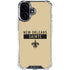 NFL New Orleans Saints Gold Performance Series iPhone 16 Plus Clear Case