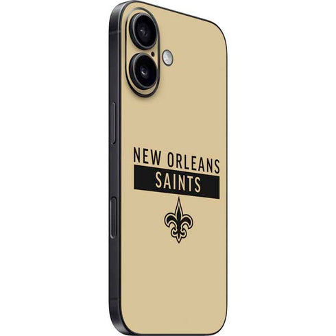 NFL New Orleans Saints Gold Performance Series iPhone 16 Plus Skin