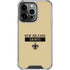 NFL New Orleans Saints Gold Performance Series iPhone 16 Pro Clear Case