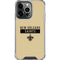 NFL New Orleans Saints Gold Performance Series iPhone 16 Pro Max Clear Case