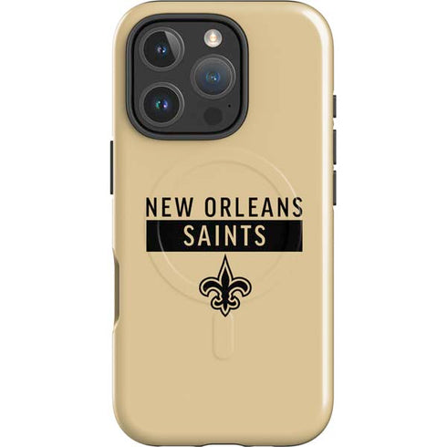 NFL New Orleans Saints Gold Performance Series iPhone 16 Pro Max Magsafe Impact Case