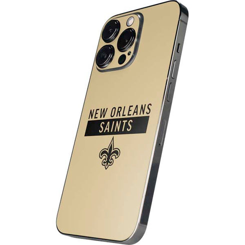 NFL New Orleans Saints Gold Performance Series iPhone 16 Pro Skin