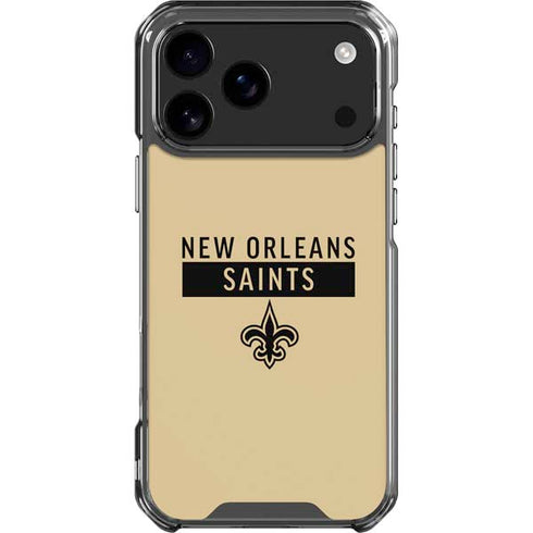 NFL New Orleans Saints Gold Performance Series iPhone 18 Pro Max Clear Case