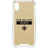 NFL New Orleans Saints Gold Performance Series iPhone XS Clear Case