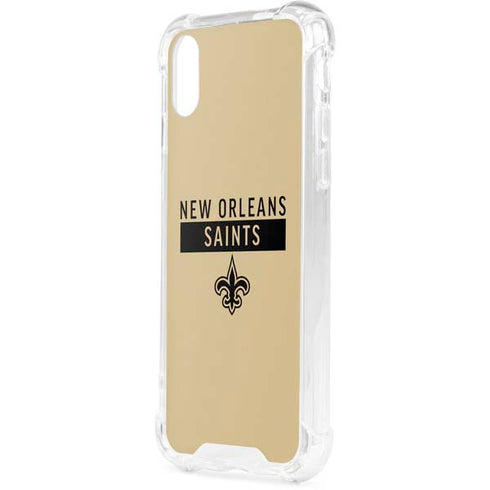 NFL New Orleans Saints Gold Performance Series iPhone XS Clear Case