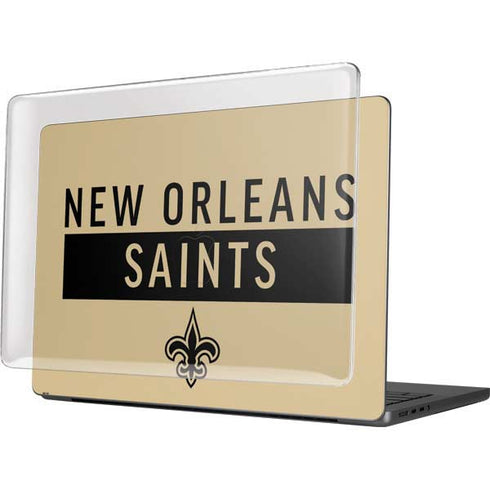 NFL New Orleans Saints Gold Performance Series MacBook Pro 14in (2021-24) Case plus Skin