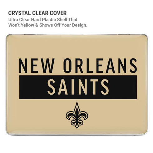 NFL New Orleans Saints Gold Performance Series MacBook Pro 14in (2021-24) Case plus Skin