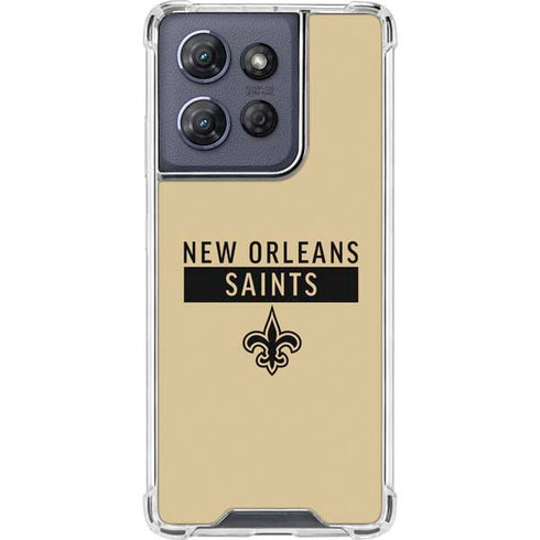 NFL New Orleans Saints Gold Performance Series Moto G 5G (2025) Clear Case