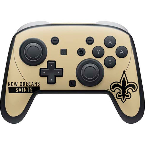 NFL New Orleans Saints Gold Performance Series Nintendo Switch 2 (2025) Pro Controller Skin